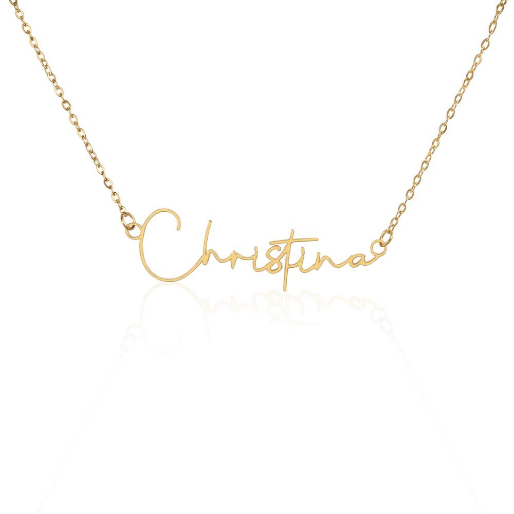 Personalized Signature Style Name Necklace